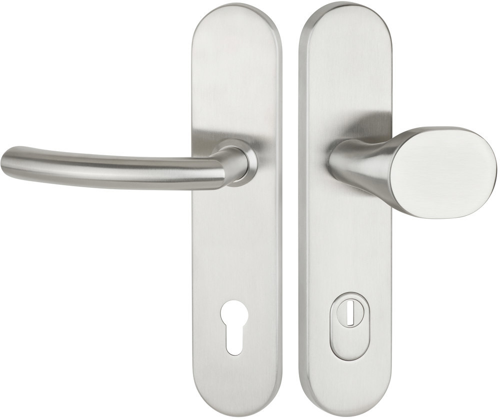 HERMAT Schutz-Wechselgarnitur mit Langschild BASIC 04 1804/2091.KSH/3128, Edelstahl