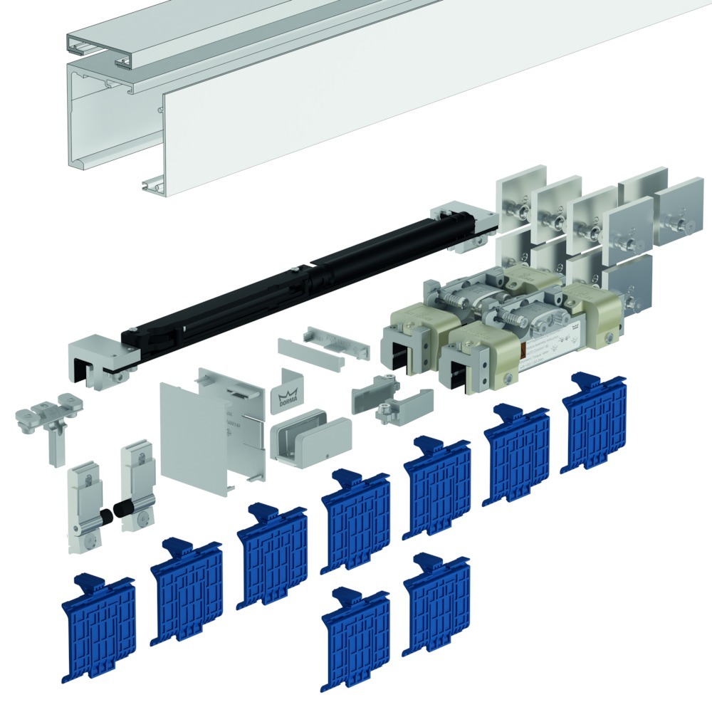 DORMA GLAS Schiebetürbeschlag MUTO Premium XL 150, Glasmontage, Aluminium DORMA GLAS Schiebetürbeschlag MUTO Premium XL 150, Glasmontage, Aluminium