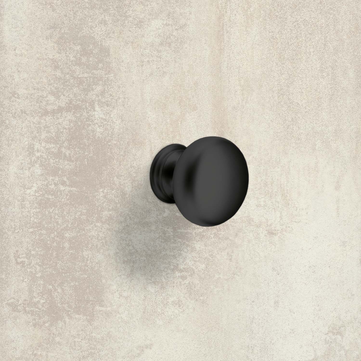HETTICH Knopf Cirpi, H 27 mm, ø 30 mm, Schwarz matt, 9345389