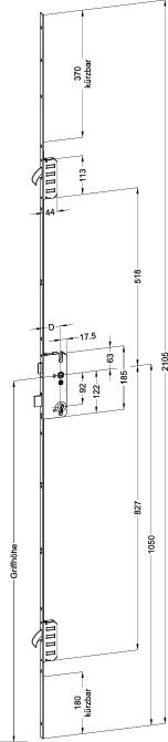WINKHAUS Mehrfachverriegelung STV F2062 M2, 10/92, Falle Standard, Stahl
