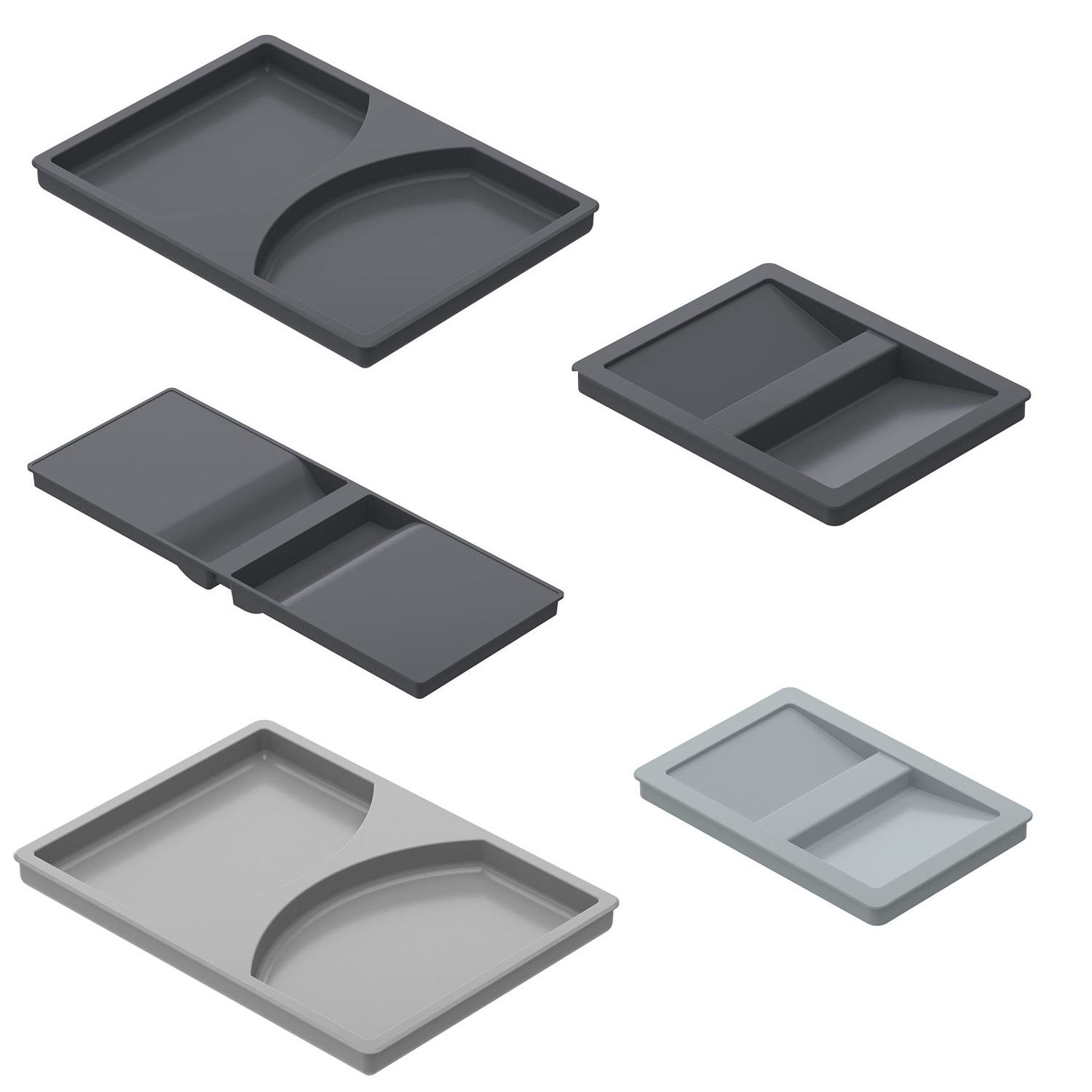 HETTICH Deckel 8 l, Kunststoff, anthrazit, B x T x H 226 x 156 x 15 mm, Für Abfallsystem InsertFlex, 9352506