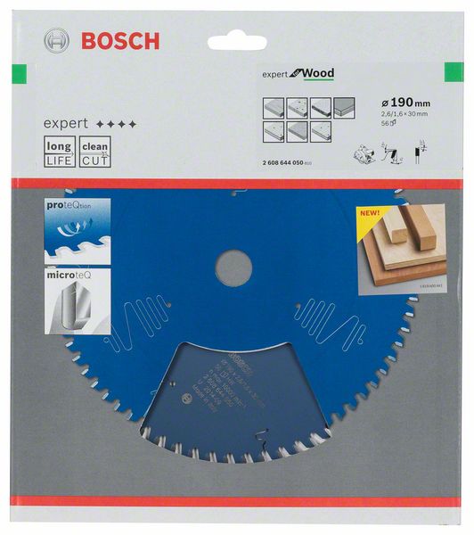 BOSCH Kreissägeblatt Expert for Wood, 190 x 30 x 2,6 mm, 56