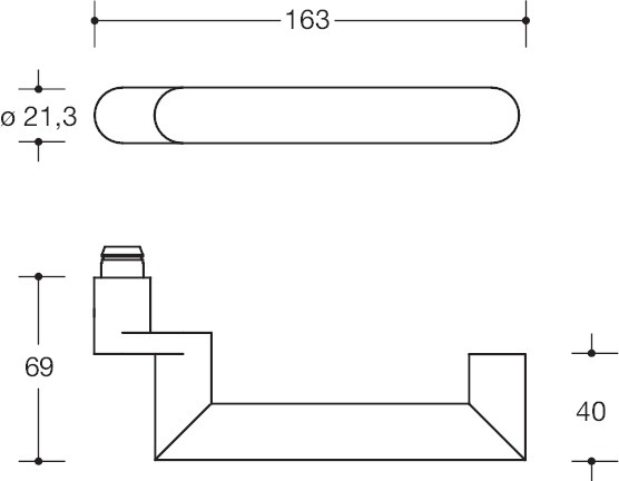 HEWI Wechselgarnitur mit Rosetten 162XAH03.647, VK 8 mm, Edelstahl, 162XAH03.647