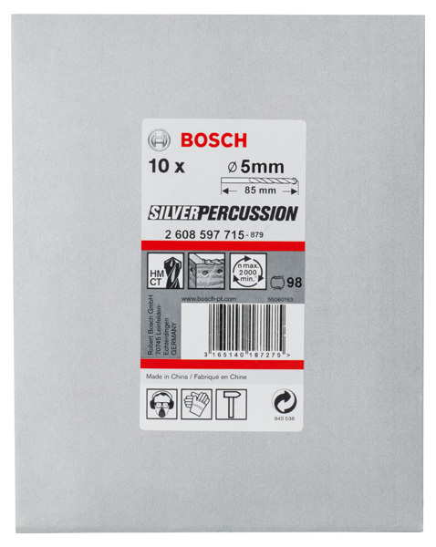 BOSCH Betonbohrer CYL-3, 5 x 50 x 85 mm, d 4,5 mm, 10er-Pack