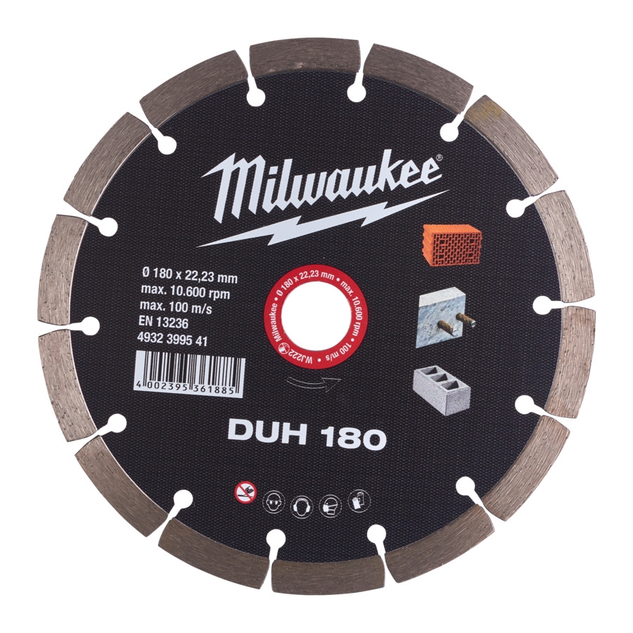 MILWAUKEE für harte Materialien Diamanttrennscheibe DUH 180 mm