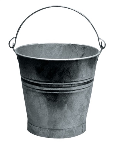Nordwest Eimer 12,5l Stahlblech,verz.silber D.300mm H.300mm