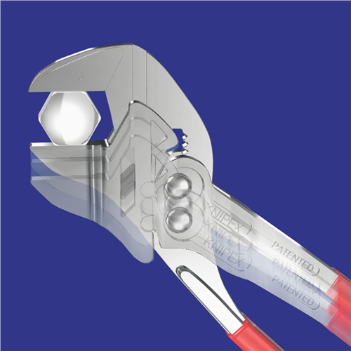 KNIPEX Zangenschlüssel L.180mm Spann-W.40mm verchr.Mehrkomp.-Hülle KNIPEX