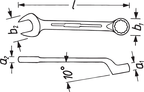 HAZET Ringmaulschlüssel 603 SW 30mm L.340mm Form B Spezialstahl HAZET