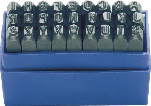 KUKKO Schlagbuchstabensatz 329 27-tlg.Großbuchstaben A-Z Schrift-H.8mm in Ku.-Box
