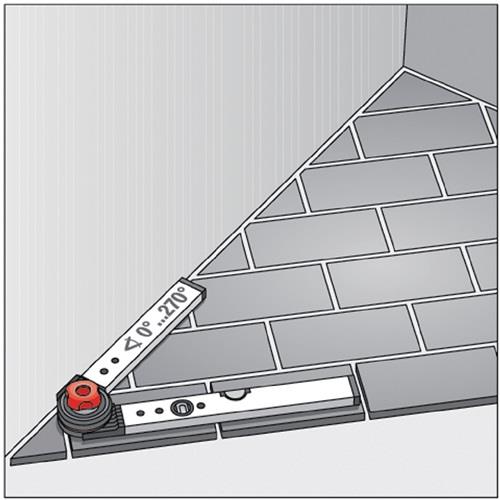 BMI Winkelmessgerät WINKELSTAR Messber.0-270Grad Schenkel-L.80x60cm BMI