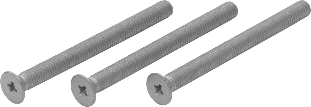 HOPPE® Gewindeschrauben-Set M6 für Profiltür-Schutz-Wechselgarnituren, Eisen 75 mm Kreuzschlitz