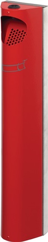 VAR Wandascher B110xT74xH550mm rot,RAL 3000 verschließbar