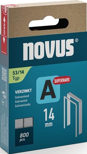 NOVUS Feindrahtklammer A Typ 53 Klammer-B.11,3mm 14mm 0,75mm superhart 800 St.NOVUS
