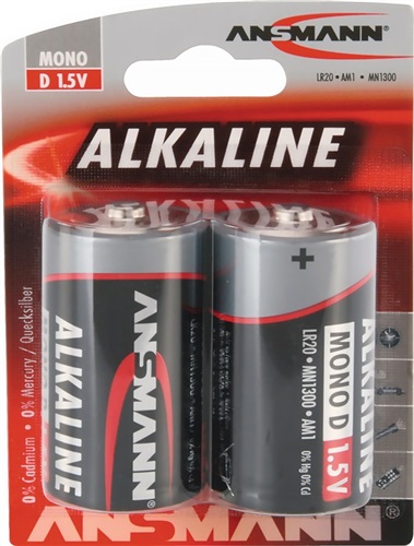 ANSMANN Batterie 1,5 V D-AM1-Mono 16000 mAh LR20 4920 2 St./Bl.ANSMANN