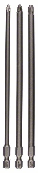 BOSCH Schrauberbit-Set Extra-Hart, 3-teilig, PZ1, PZ2, PZ3, 152 mm