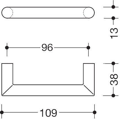 HEWI Bügelgriff 562.13.96, Polyamid, 562.13.96 90