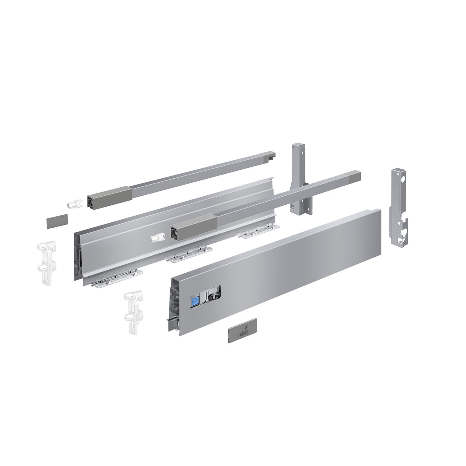 HETTICH InnoTech Atira Set Frontauszug, 470 x 144 mm, silber, links und rechts, 9307206