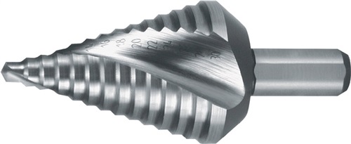 RUKO Stufenbohrer Bohrber.4-30mm HSS Spiralnut Gesamt-L.72mm Z.2 Stufen 14 RUKO