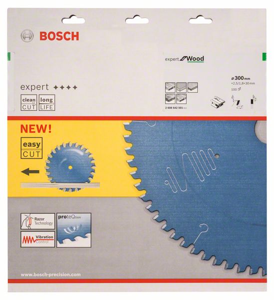 BOSCH Kreissägeblatt Expert for Wood, 300 x 30 x 2,5 mm, 100