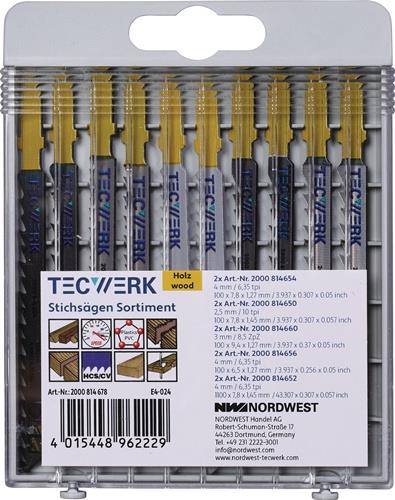 TECWERK Stichsägeblattsortiment 10-tlg.f.HO TECWERK