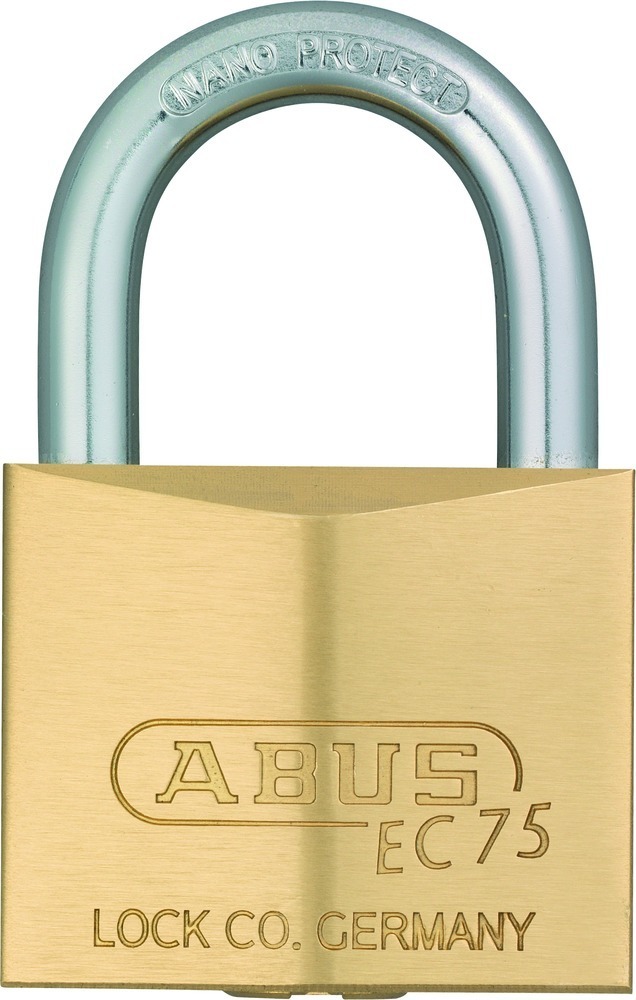 ABUS Zylindervorhangschloss 75, Messing massiv, 26844