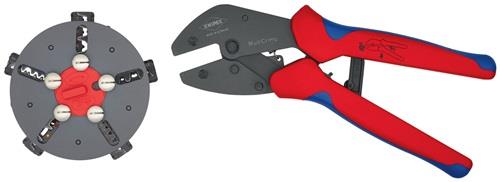 KNIPEX Crimpzange MultiCrimp® L.250mm 5 Wechseleinsätze KNIPEX