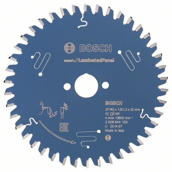 BOSCH Kreissägeblatt Expert for Laminated Panel, 140 x 20 x 1,8 mm, 42