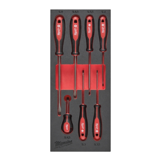 MILWAUKEE 7-teilige SL Einlage für Werkstattwagen 78 cm Tri-Lobe Schraubendreher Einlage