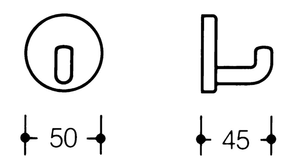 HEWI Wandhaken 800.90.03099, Polyamid, 800.90.03099 92