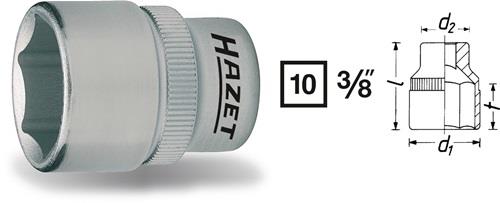 HAZET Steckschlüsseleinsatz 880 3/8 Zoll 6-kant SW 8mm L.24mm HAZET