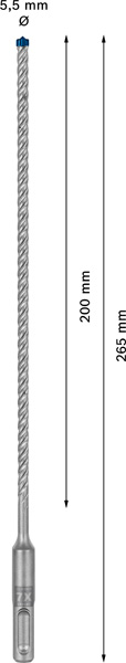 BOSCH EXPERT SDS plus-7X Hammerbohrer, 5,5 x 200 x 265 mm. Für Bohrhämmer