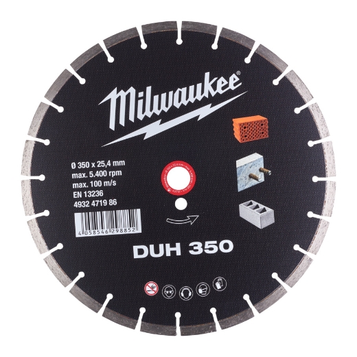 MILWAUKEE für harte Materialien Diamanttrennscheibe DUH 350 mm
