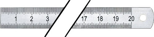 PROMAT Stahlmaßstab L.300mm rostfr.Stahl biegsam Teilung B=mm/1/2mm PROMAT