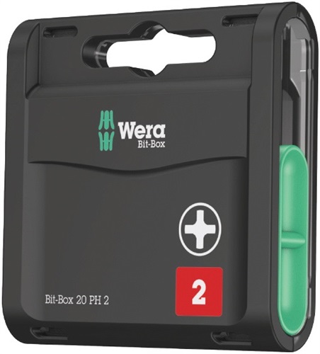 WERA Bitgroßpackung 1/4 Zoll PZD 2 L.25mm DIN ISO 1173,Form C 6,3 20 Bits/Ku.-Box WERA Bitgroßpackung 1/4 Zoll PZD 2 L.25mm DIN ISO 1173,Form C 6,3 20 Bits/Ku.-Box
