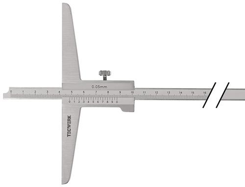 Tiefenmessschieber DIN 862 gerade Messschiene 10 x 4,5 mm TECWERK
