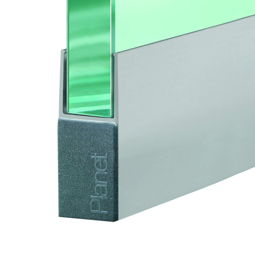 PLANET Glastürdichtung KG-F16s FH, schmal, Silikon  grau