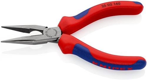 KNIPEX Flachrundzange L.140mm flach/rund ger.pol.Mehrkomp.-Hüllen KNIPEX