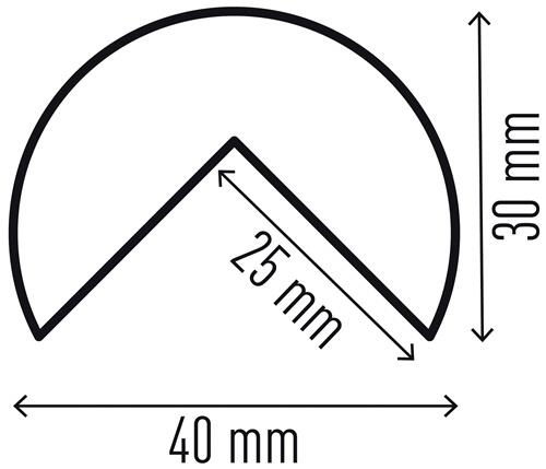 DURABLE Eckschutz gelb/schwarz 1000mm PUR-Schaum Typ C25R DURABLE