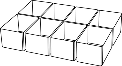 RAACO Einteilungset A 8-1 B55xT79xH47mm 8-tlg.