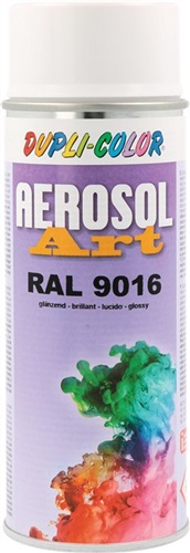 DUPLI-COLOR Buntlackspray AEROSOL Art verkehrsweiß glänzend RAL 9016 400ml Spraydose