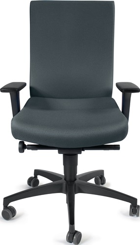 DAUPHIN Bürodrehstuhl m.Synchr.-Techn.grau 400-520mm m.Lehnen Trgf.110kg DAUPHIN