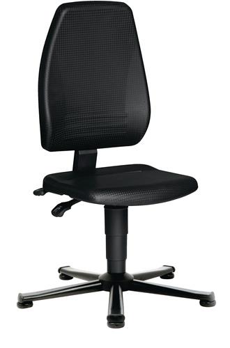 TECWERK Arbeitsdrehstuhl Bodengleiter Integralschaum schwarz 440-620mm TECWERK