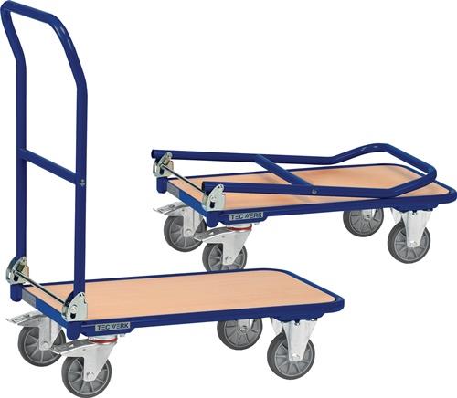 TECWERK Plattformwagen Ladeflächen L720xB450mm STA taubenblau Trgf.250kg TECWERK