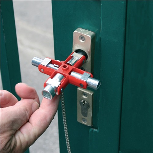 SCHUEBO Doppel-Schaltschrankschlüssel SuBMaster 9 in 1 14 Funktionen m.Karab.h.an Kette SCHUEBO Doppel-Schaltschrankschlüssel SuBMaster 9 in 1 14 Funktionen m.Karab.h.an Kette