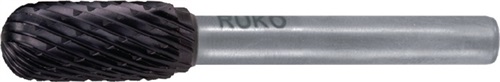 RUKO Frässtift WRC D.6mm Kopf-L.18mm Schaft-D.6mm HM TiCN Verz.KVZ 4 RUKO