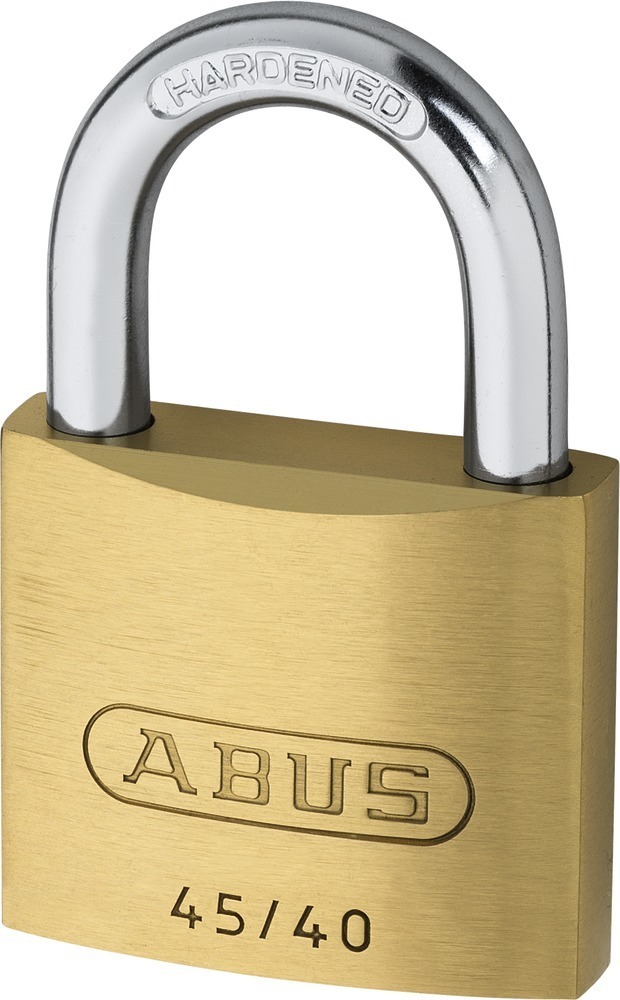 ABUS Zylindervorhangschloss-Set 45, doppelte Verriegelung, Messing massiv
