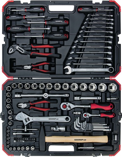 Steckschlüssel-/Handwerkzeugkoffer R4600 3100 100-tlg.SW 4-32mm GEDORE RED