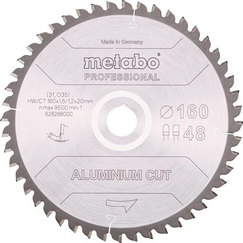 METABO Kreissägeblatt aluminium cut professional D254x2,4/2,0xB30mm Z.72 FZ/TZ 5Gr. neg