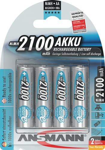 ANSMANN Akkuzelle maxE 1,2 V 2100 mAh R6-AA-Mignon HR6 4 4St./Blister ANSMANN