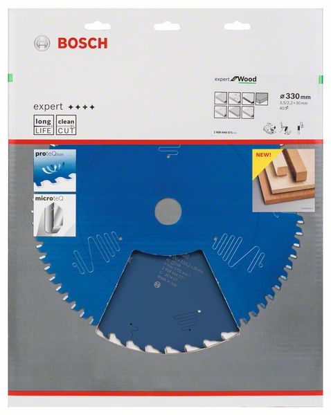 BOSCH Kreissägeblatt Expert for Wood, 330 x 30 x 3,5 mm, 40